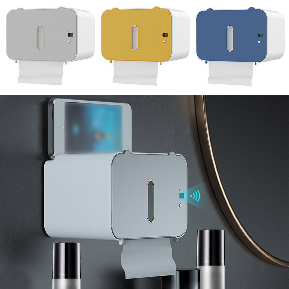 Giá Đỡ Cuộn Giấy Vệ Sinh Gắn Tường Không Cần Đục Lỗ Kèm Sạc USB Tiện Dụng Cho Nhà Bếp / Phòng Tắm