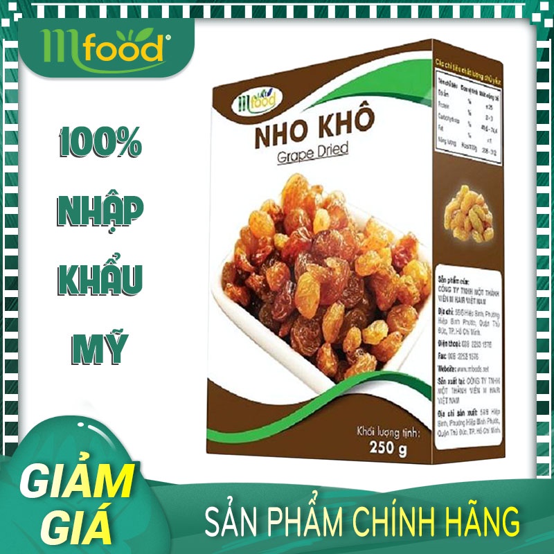 Nho Mỹ khô hộp 250g