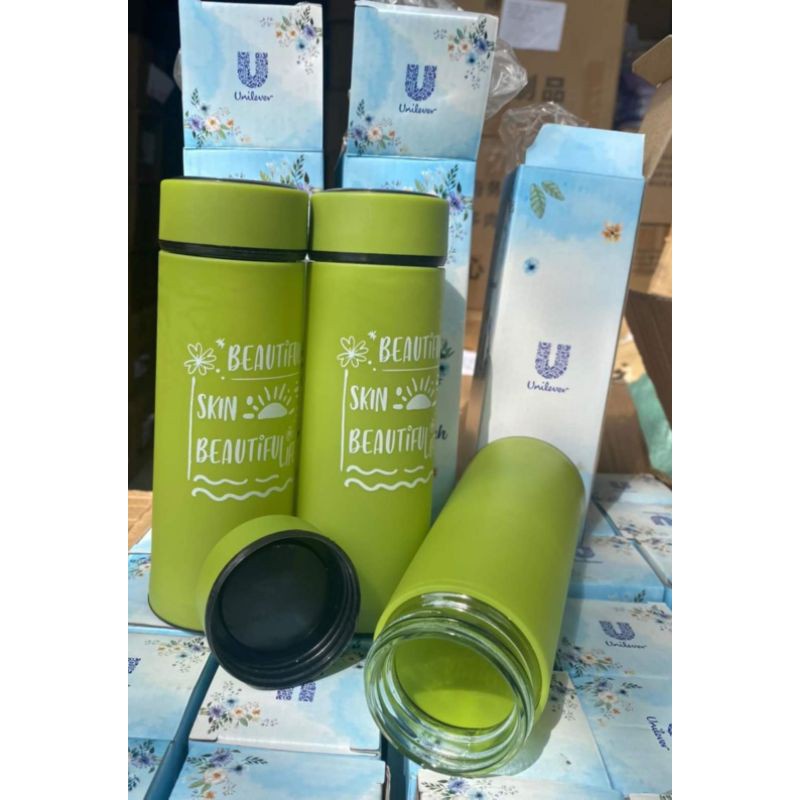BÌNH ĐỰNG NƯỚC LÕI THỦY TINH BỌC NHỰA 500ML