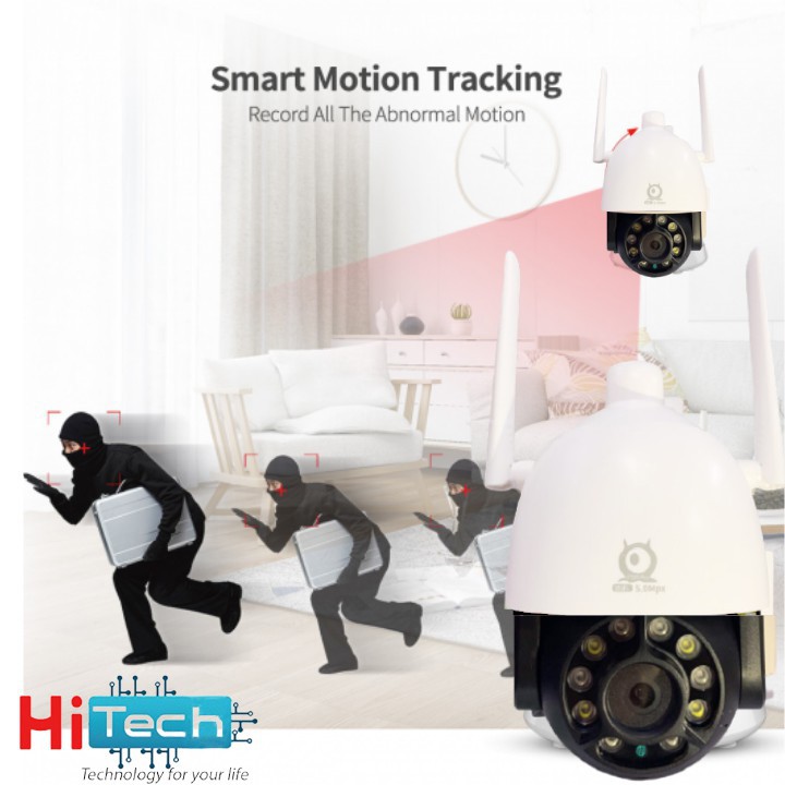 Camera 5MP wifi ngoài trời V380 V587 2 râu 6LED 2K 2560x1440P siêu sắc nét- có mầu ban đêm,chống nước[Thẻ 64GB] | BigBuy360 - bigbuy360.vn