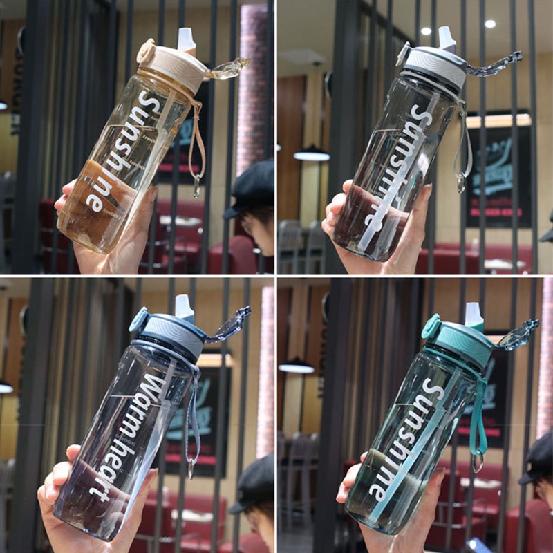 Bình Nước Thể Thao 800ML Bằng Nhựa An Toàn Chống Rò Rỉ Chịu Nhiệt Cao