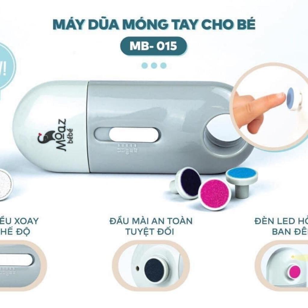 Máy Dũa Móng Tay Cho Bé Moaz Bebe MB-015, Máy Dũa Móng Tay Trẻ Em Có Đèn Pin Chính Hãng Bảo Hành 12 Tháng
