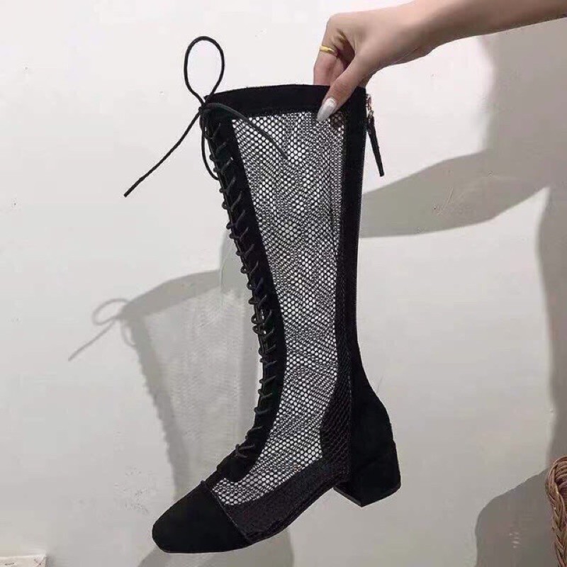 boot lưới đùi lửng da lộn hàng đẹp | BigBuy360 - bigbuy360.vn