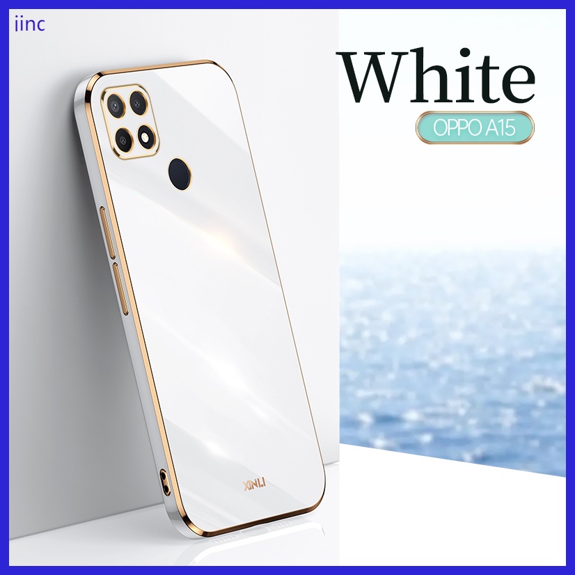 Ốp lưng Oppo A15 A15S case Vỏ điện thoại mạ điện sang trọng chất lượng cao