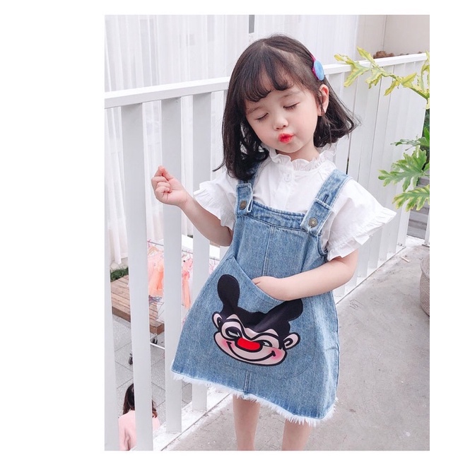Yếm chú hề chất liệu bò co giãn mặc siêu yêu