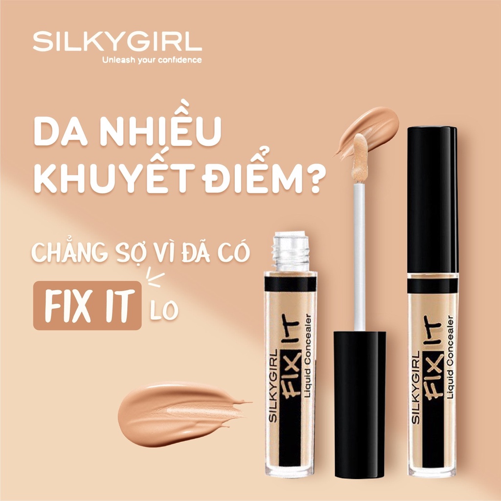 Kem Che Khuyết Điểm Dạng Lỏng Silkygirl Fix It Concealer Liqiud 2ml