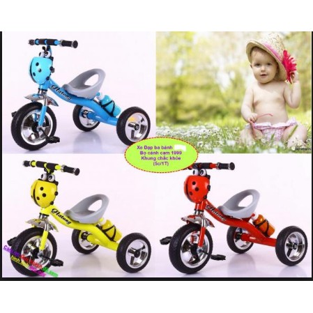 Xe đạp 3 bánh bình nước + giỏ con bọ