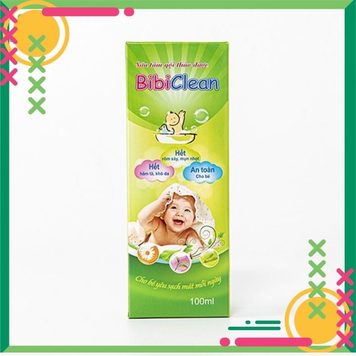 Sữa tắm gội thảo dược Bibiclean - Hết rôm sảy, mụn nhọt Hết hăm tã, khô da An toàn cho trẻ nhỏ