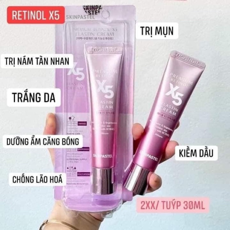 Kem RETINOL X5 ELASTIN CREAM SKINPASTEL 30ml