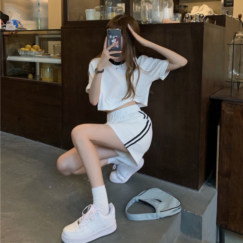 Bộ Đồ Thể Thao Hai Món Dáng Rộng Phong Cách Nhật Hàn Thời Trang Mùa Hè Mới Cho Nữ