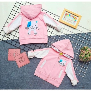 Combo Áo khoác thêu đắp mèo bé gái size 38-55kg