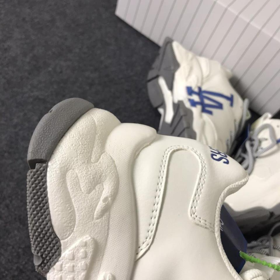 Giày LA Hàng đẹp có sẵn giày thể thao nam nữ M.L.B LA trắng chữ xanh siêu hot 2022