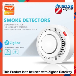 Tuya thông minh zigbee đầu báo khói thông minh báo cháy tiến bộ âm thanh quang điện cảm biến khói làm việc với tuya zigbee hub ]