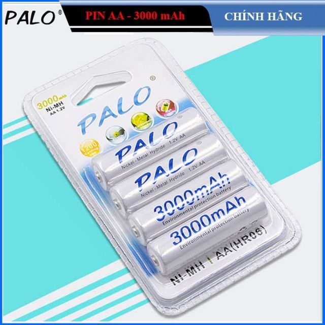 Vỉ 04 viên Pin sạc AA, pin Ni-mh dung lượng cao micro karaoke 3000mAh,