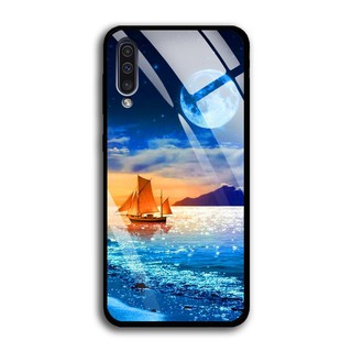 [FREESHIP ĐƠN 50K] Ốp Lưng Samsung Galaxy A50 - mặt Kính Cường Lực - 03052 0607 MOON16