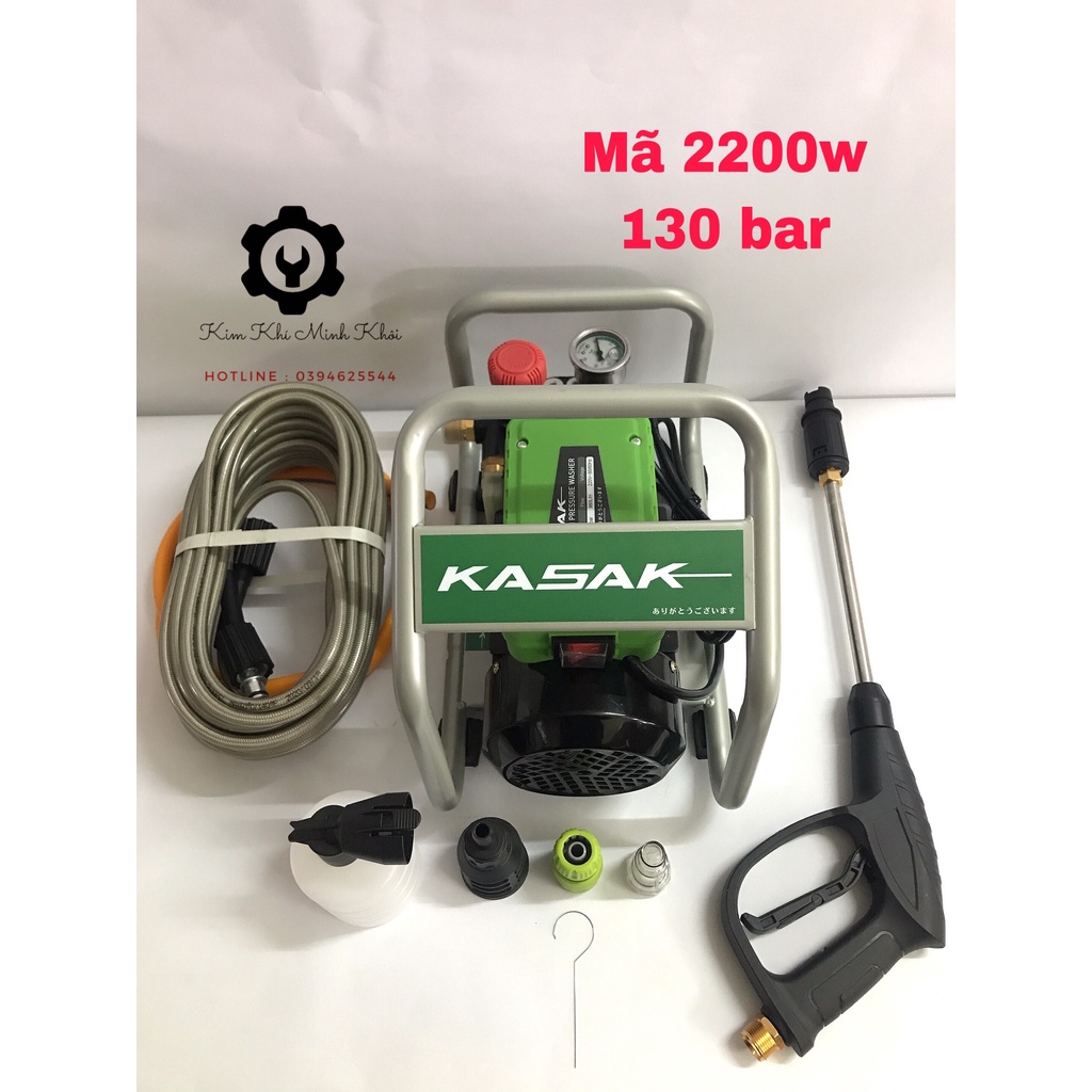 Máy rửa xe có chỉnh áp KASAKI 2200W AK-T362 DÂY 15m MÔ TƠ TỪ LÕI ĐỒNG 100% Bảo hành 12 tháng