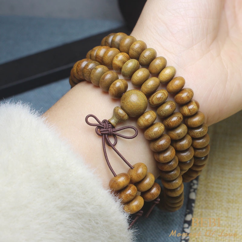 Chuỗi Hạt Đeo Tay Bằng Gỗ Đàn Hương 10 * 6mm