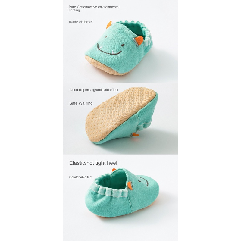 Giày Vớ Cotton Chống Trượt Cho Bé Sơ Sinh Từ 0-12 Tháng Tuổi