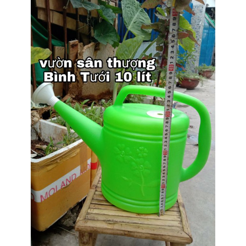 Bình Nhựa Có Xoa Tưới Màu Ngẫu Nhiên (10l), Nhựa Bền Đẹp, Chắc, Cầm Vừa Tay