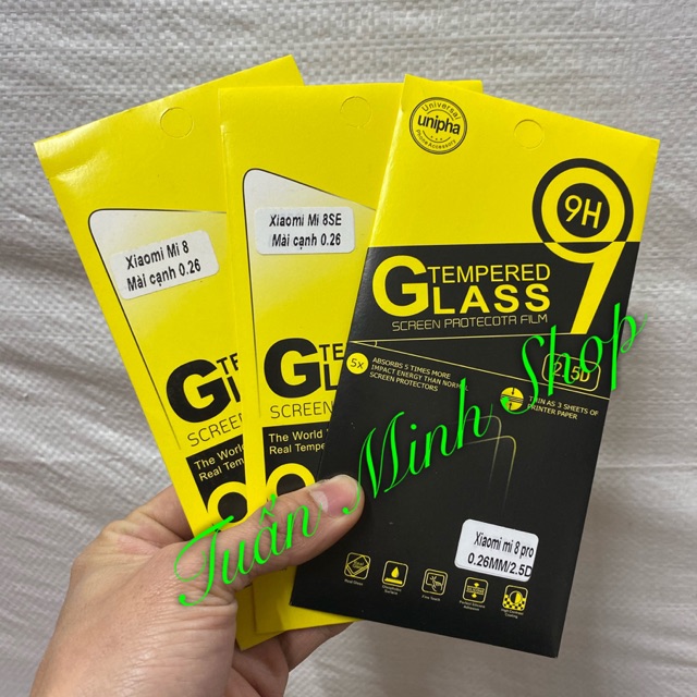 Dán cường lực Xiaomi Mi 8 - Mi 8 Se - Mi 8 Pro