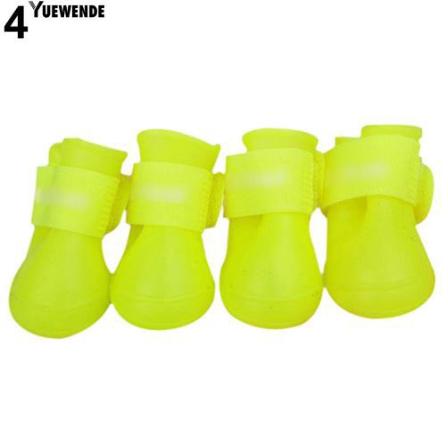 Set 4 giày đi mưa chống thấm dành cho cún yêu