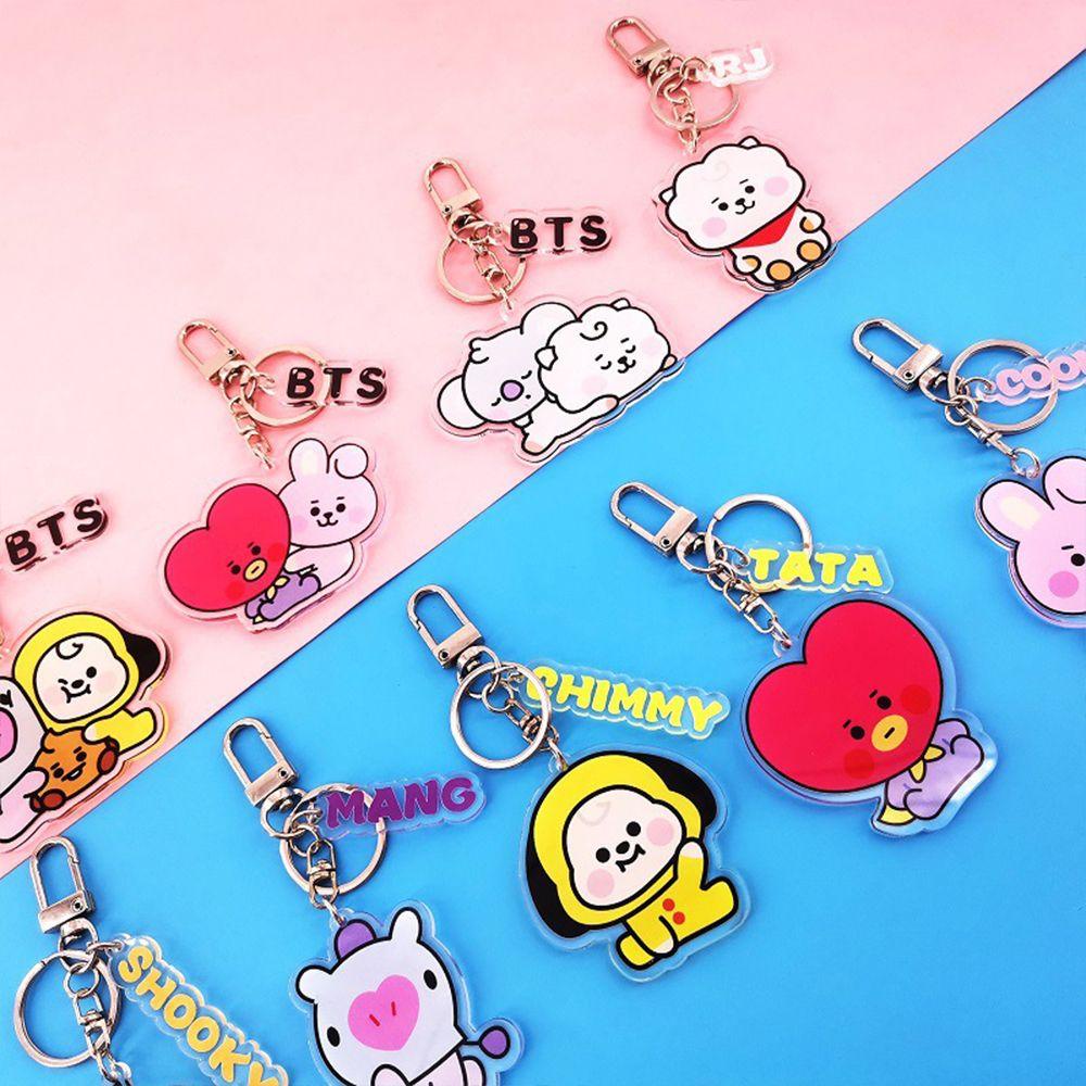 Móc Chìa Khóa Bằng Acrylic In Hình BTS