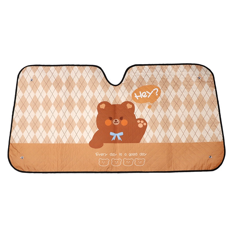 Tấm Che Nắng Cách Nhiệt Họa Tiết Hoạt Hình Trang Trí Nội Thất Xe Hơi