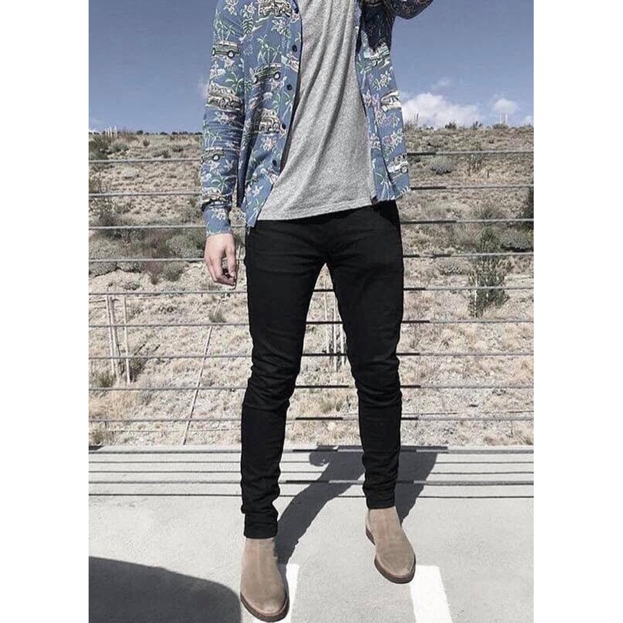 Quần Jeans Nam Xanh Đậm Dáng Ôm Chất Đẹp | BigBuy360 - bigbuy360.vn