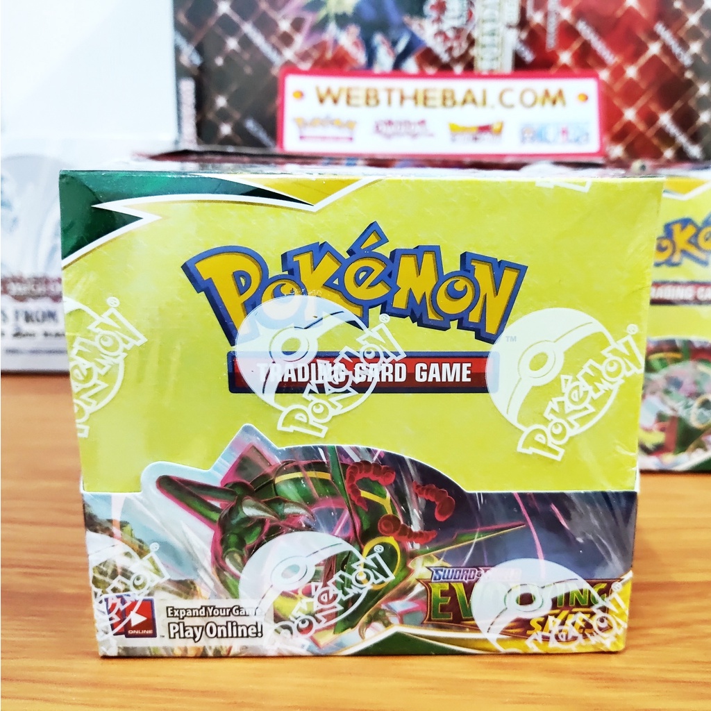 🌟CHÍNH HÃNG🌟 Hộp Bài Pokemon Evolving Skies Booster Display Box 36 Packs Nguyên Seal