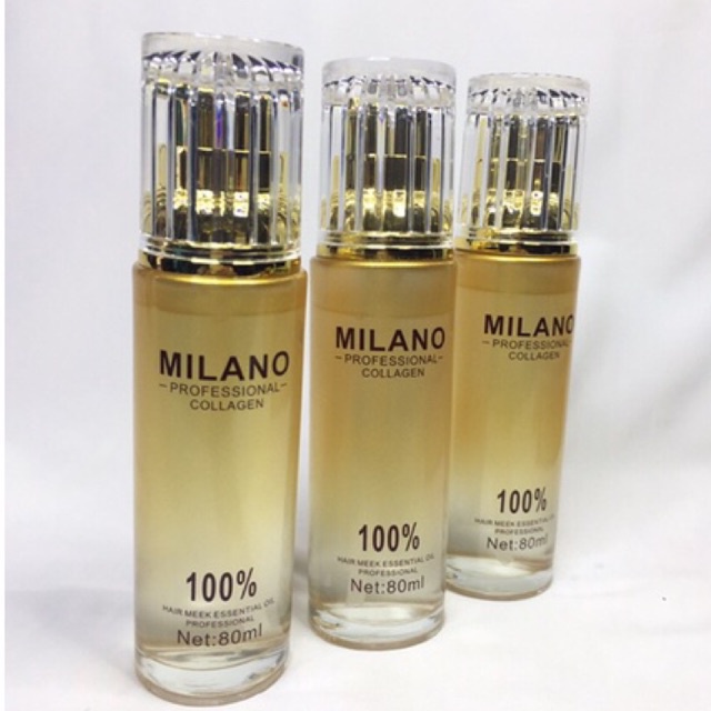 Tinh dầu dưỡng tóc Milano Collagen Hair Meek Essential Oil phục hồi hư tổn tóc 80ml