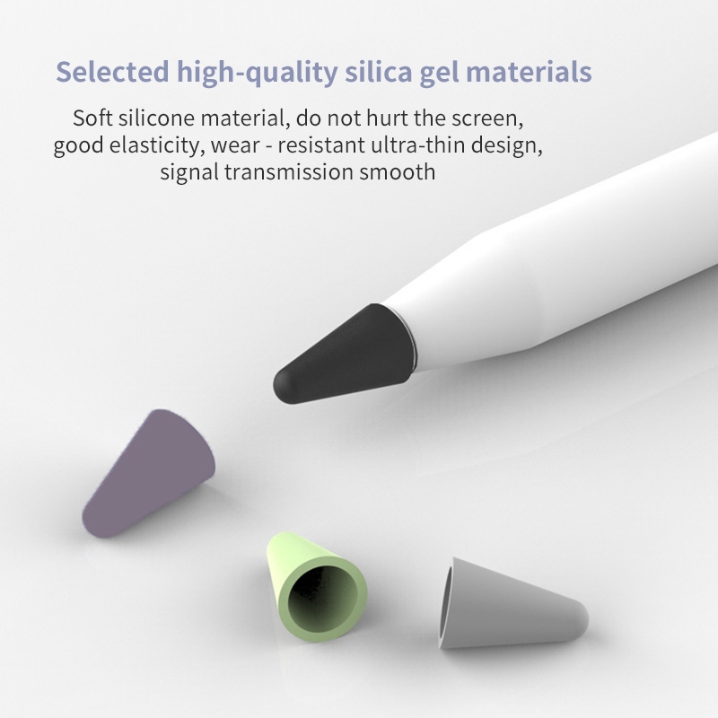 Bộ 8 đầu bọc bảo vệ ngòi bút cảm ứng Apple Pencil 1/2 bằng chất liệu silicon | BigBuy360 - bigbuy360.vn