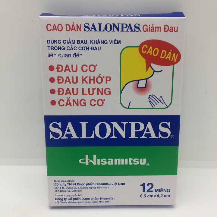 Cao Dán Salonpas Giảm Đau Kháng Viêm Trong Các Trường Hợp Đau Cổ Vai Gáy