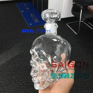 BÌNH THỦY TINH ĐẦU LÂU 750ML