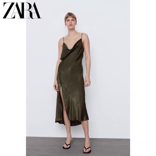 (Sẵn) Váy lụa 2 dây midi Zarraa dư sịn, 5mầu