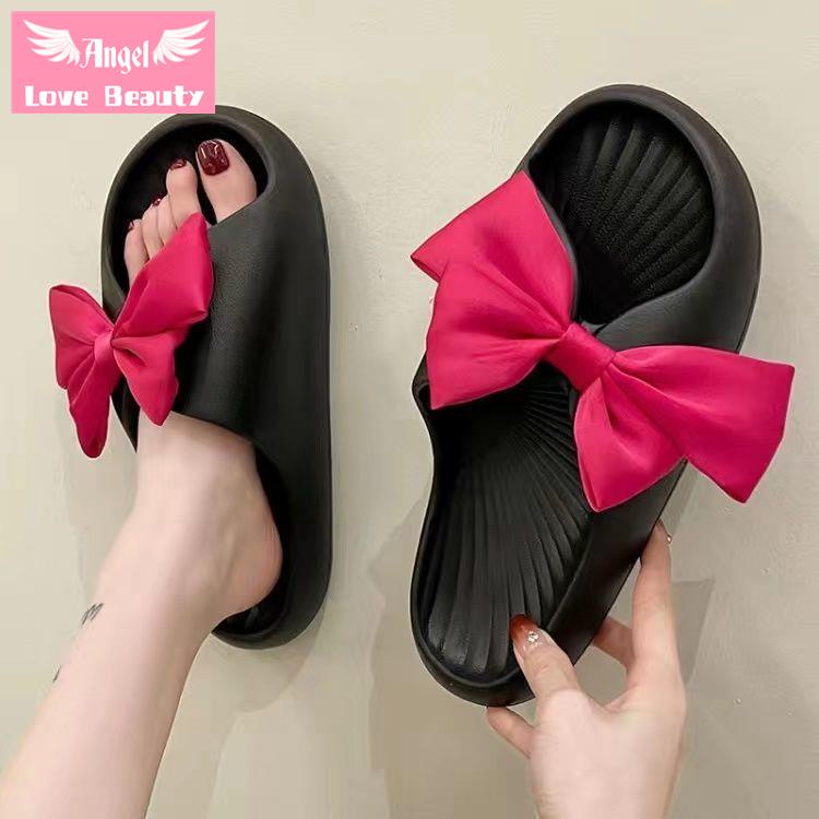 [Hàng Mới Bán Chạy]~ Sandal Công Chúa Vải Satin Đính Nơ Thời Trang Mùa Hè Thoải Mái Dành Cho Nữ Sinh
