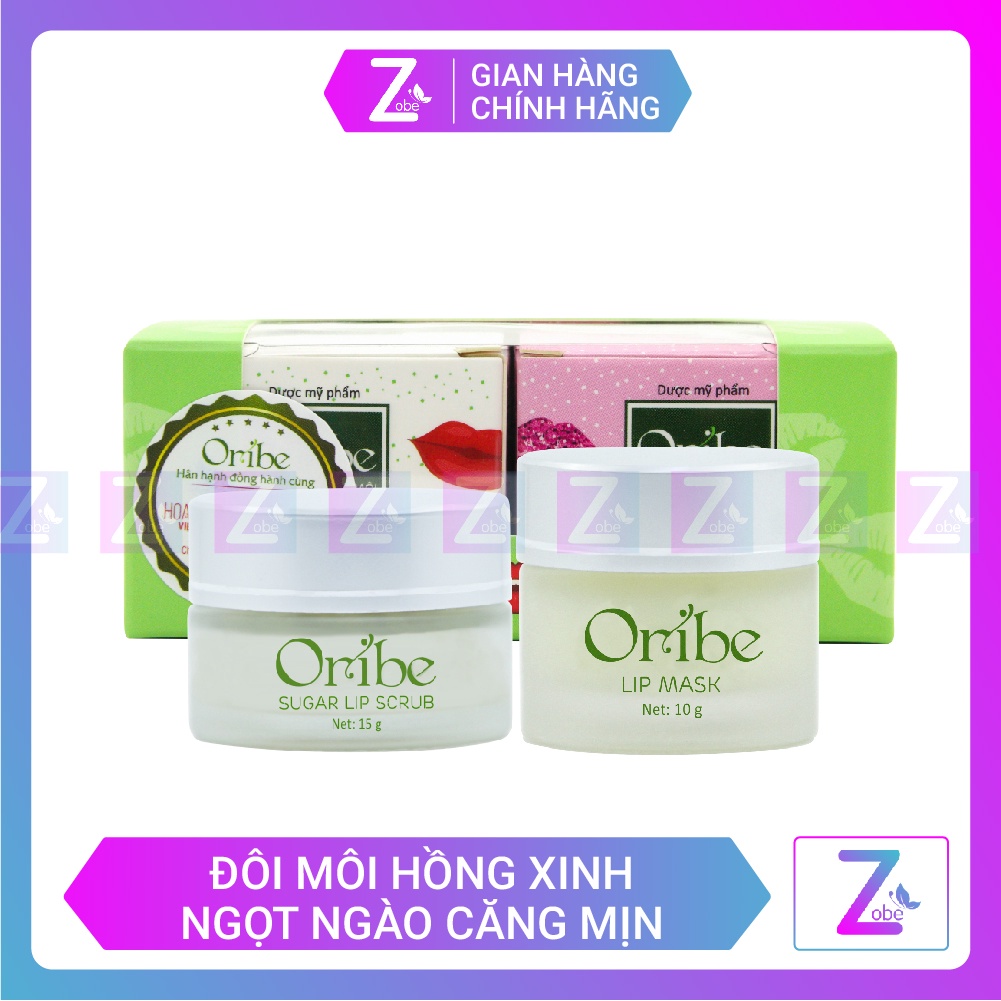 Bộ Tẩy Tế Bào Chết Môi 15g Và Mặt Nạ Dưỡng Môi 10g Oribe Giúp Môi Hồng Và Căng Bóng