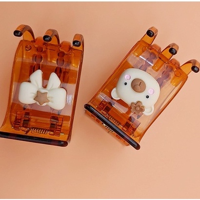 Kẹp Tóc Càng Cua NOVSET Cặp Tóc   LẺ CÁI  Gắn Icon, Sticker Đủ Màu Đen Nâu Trắng ( CÓ CHỌN MẪU )