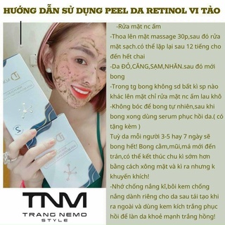(TEM BỘ CA) Peel da Vi Tảo Retinol Trang Nemo (tem chính hãng)