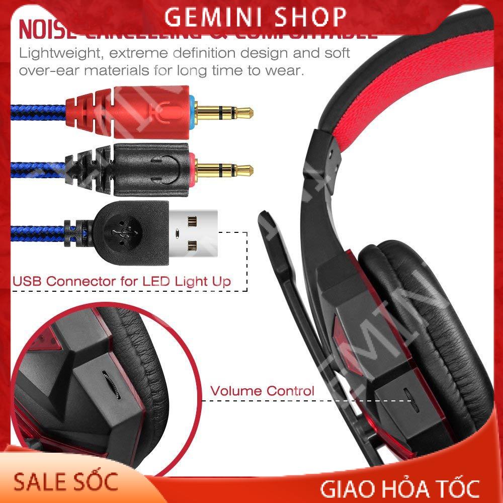 Tai nghe chuyên game thủ Plextone PC780 - đèn LED - Có Mic - Headphone gaming GEMINI SHOP