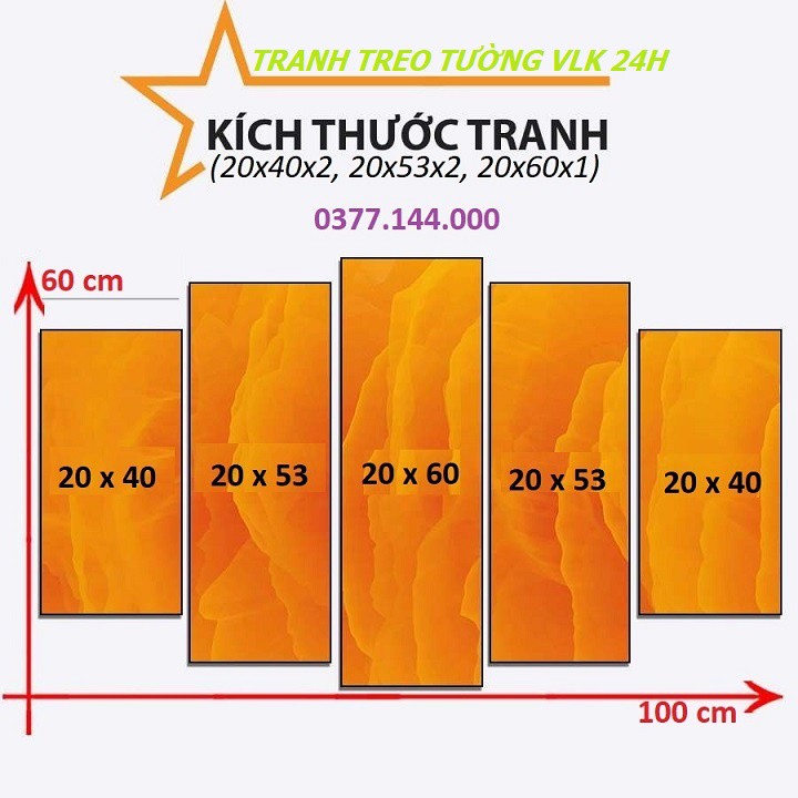 5070011PVC10 - Bộ 5 Tấm Tranh ghép treo tường Phong Cảnh Hoa Sen Hồng Đồng Quê phòng khách ngủ trang trí đẹp nhà cửa