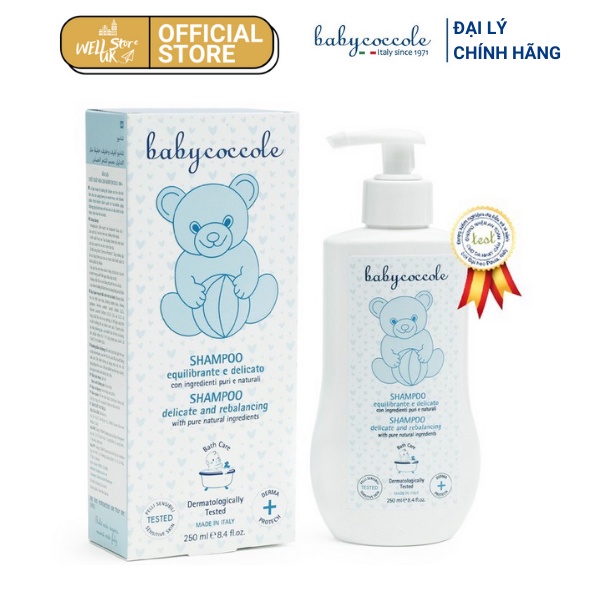 Dầu gội cho bé chiết xuất hoa sen Babycoccole 250ml 0M+