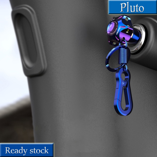 Móc khóa bằng titan mạ vàng họa tiết đầu lục giác dễ thương bắt mắt