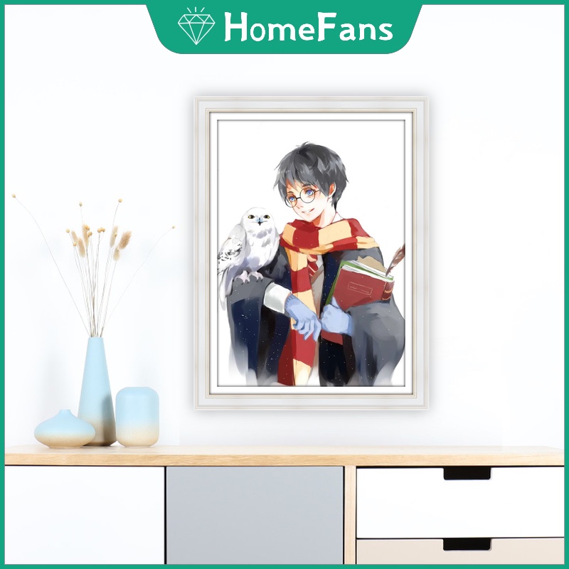 Bộ Tranh Đính Đá 5D Tự Làm Hình Harry Potter 30x40cm/40x50cm Trang Trí Nhà Cửa