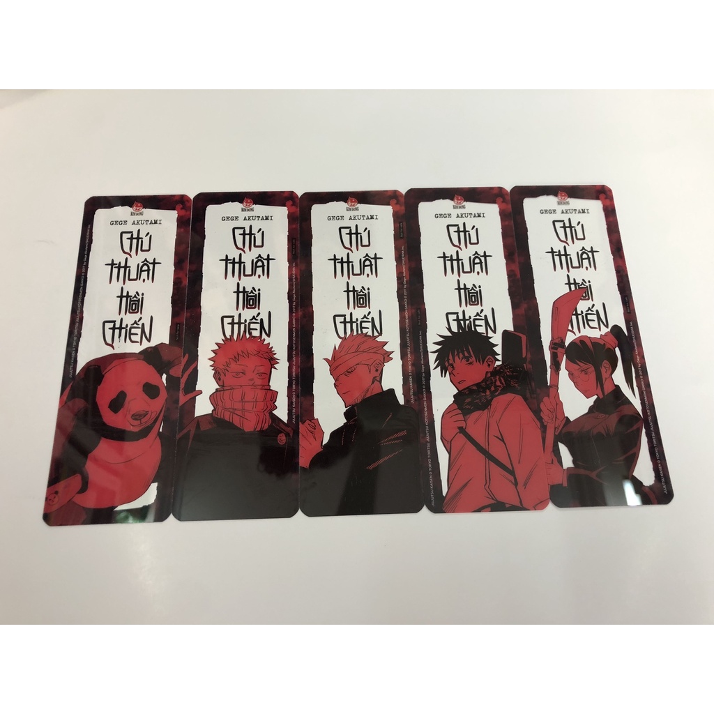 Combo 5 Bookmark Chú thuật hồi chiến Vol 0 Jujutsu Kaisen NXB Kim Đồng