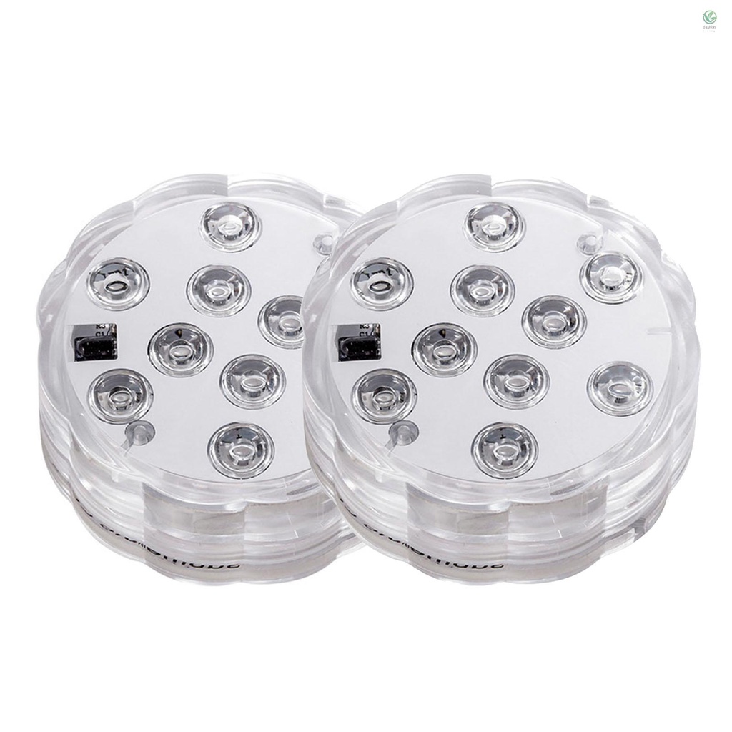 Đèn LED chiếu sáng dưới nước IP68 chống thấm nước 10 bóng LED 16 màu sắc cho hồ cá cảnh
