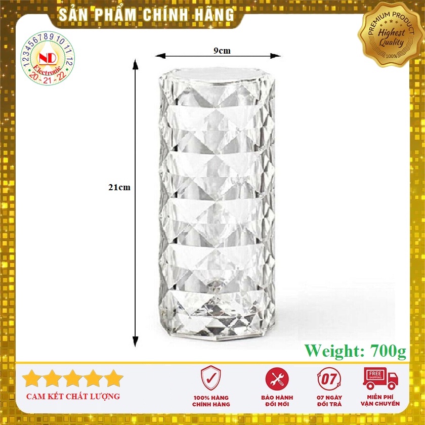 Đèn Pha Lê Kim Cương Để Bàn Cảm Ứng Nhiều Màu, Decor Trang Trí Phòng Ngủ 3D, Phong Cách Hàn Quốc