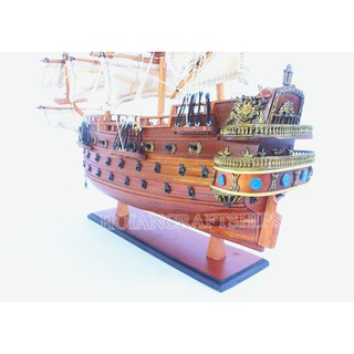 Mô hình thuyền chiến gỗ Sanfelipe (Thân: 40cm)
