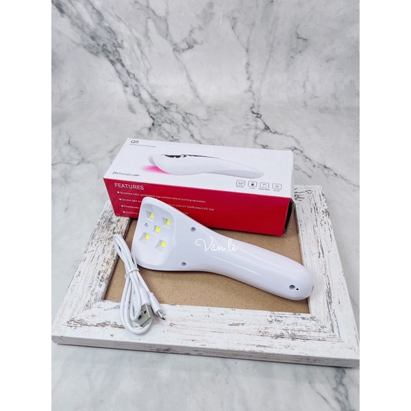 Máy hơ gel móng mini tích tiện 18w 5 bóng đèn