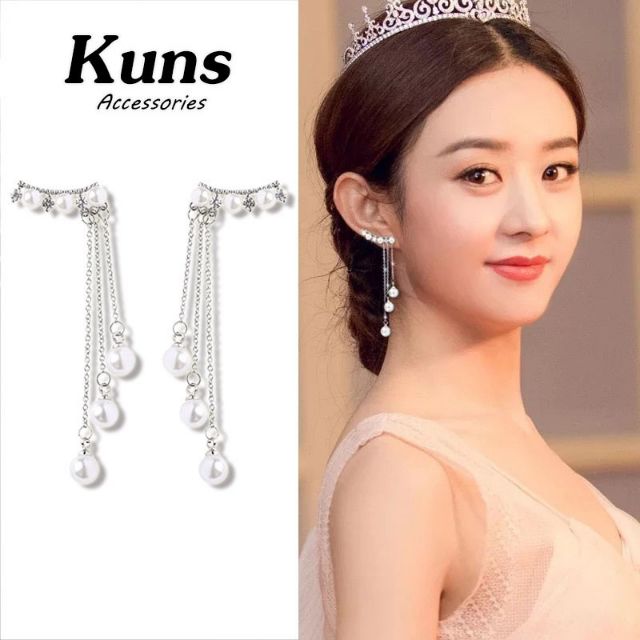 Bông Tai quyến rũ đi dự cưới - Khuyên Tai Bạc Ý S925 Hàn Quốc - Hoa Tai Bạc - Kuns Accessories