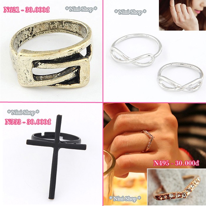 [Part 2] Nhẫn xinh đủ kiểu dáng cực HOT (kéo sang phải xem thêm mẫu)